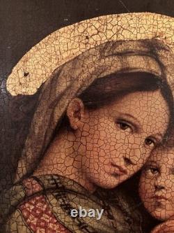 Tableau Peinture Huile Sur Panneau De Bois Art Religieux XVIe