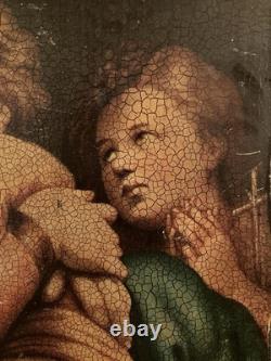 Tableau Peinture Huile Sur Panneau De Bois Art Religieux XVIe
