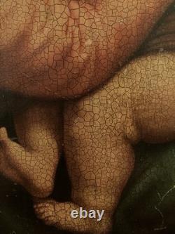 Tableau Peinture Huile Sur Panneau De Bois Art Religieux XVIe