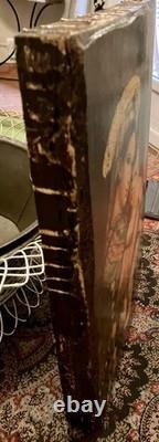 Tableau Peinture Huile Sur Panneau De Bois Art Religieux XVIe