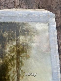 Tableau & Peinture Huile Sur Toile Portrait Femme a LA Robe Rouge Painting