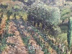 Tableau Peinture Originale huile Paysage Montagnes XIXème Siècle