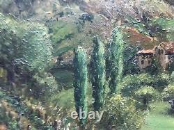 Tableau Peinture Originale huile Paysage Montagnes XIXème Siècle