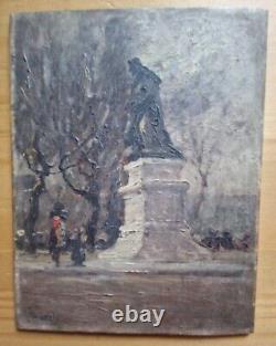 Tableau Peinture Paris Statue Huile