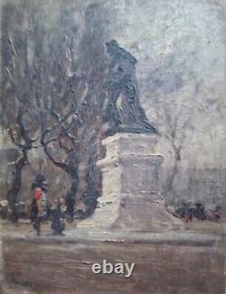 Tableau Peinture Paris Statue Huile