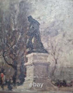 Tableau Peinture Paris Statue Huile