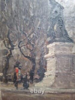 Tableau Peinture Paris Statue Huile