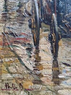 Tableau Peinture Paris Voiture A Cheval