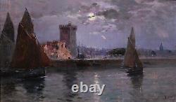 Tableau Sables d'Olonne Charente-Maritime paysage Art Nouveau impressionnisme