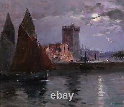 Tableau Sables d'Olonne Charente-Maritime paysage Art Nouveau impressionnisme