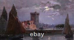 Tableau Sables d'Olonne Charente-Maritime paysage Art Nouveau impressionnisme