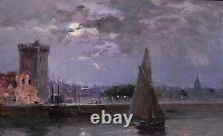 Tableau Sables d'Olonne Charente-Maritime paysage Art Nouveau impressionnisme