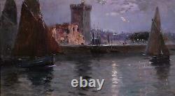 Tableau Sables d'Olonne Charente-Maritime paysage Art Nouveau impressionnisme