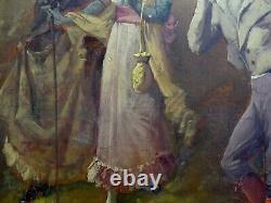 Tableau Scène galante Elégante La rencontre goût Fragonard Watteau