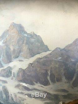 Tableau Willy REINHARDT (1888-1970) Paysage de montagne enneigée