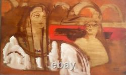 Tableau XXem signé Dedalo Montali (1909-2001) peintre italien Huile sur bois