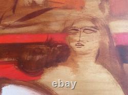 Tableau XXem signé Dedalo Montali (1909-2001) peintre italien Huile sur bois