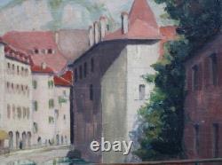 Tableau ancien Annecy paysage
