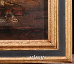 Tableau ancien Emile Boulard violon instrument musique impressionnisme