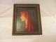 Tableau Ancien Xixème Huile Sur Bois Portrait De Femme Fabiola, Signé