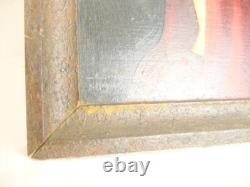Tableau ancien XIXème Huile Sur Bois Portrait de femme Fabiola, Signé