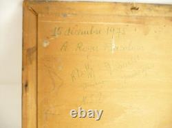 Tableau ancien XIXème Huile Sur Bois Portrait de femme Fabiola, Signé