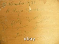 Tableau ancien XIXème Huile Sur Bois Portrait de femme Fabiola, Signé