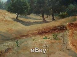 Tableau ancien huile sur bois paysage Alger Algérie 1897 J. F. BOUVAGNET XIXème