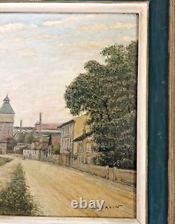Tableau ancien huile sur bois signé Post Impressionniste période Art Déco 1933