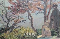 Tableau ancien, huile sur bois signée André DOUHIN (1863-1936) paysage du Sud