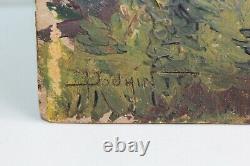 Tableau ancien, huile sur bois signée André DOUHIN (1863-1936) paysage du Sud
