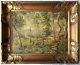 Tableau Ancien Huile Sur Toile Sous-bois Cannes J. L. Varlet Début Xxème 1927