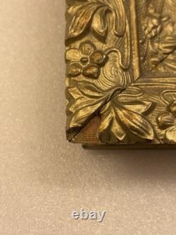 Tableau ancien marine nocturne clair de lune Huile sur panneau bois vers 1900