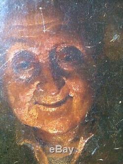 Tableau ancien portrait d'une femme d'après RUBENS Ecole Hollandaise Française