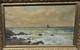 Tableau Ancien Sign&eacute;. Paysage Marin. Peinture Huile Sur Panneau De Bois