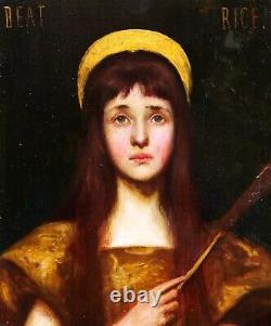 Tableau anglais pré-raphaélite Beatrice Buckstone John St Hélier Lander Jersey