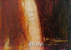 Tableau anglais pré-raphaélite Beatrice Buckstone John St Hélier Lander Jersey