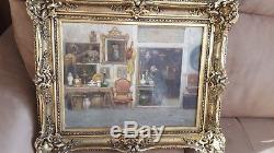 Tableau de cesare vianello 1862 1920 venise la boutique de l'antiquaire