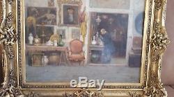 Tableau de cesare vianello 1862 1920 venise la boutique de l'antiquaire