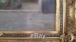 Tableau de cesare vianello 1862 1920 venise la boutique de l'antiquaire