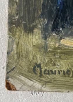 Tableau école de Paris, huile sur panneau 1970 Maurice Fournier Bois de Boulogne