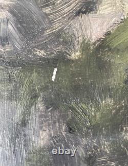 Tableau école de Paris, huile sur panneau 1970 Maurice Fournier Bois de Boulogne