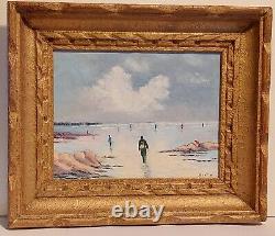 Tableau huile impressionniste bois BRETAGNE PLANGUENOUAL SIGNé PATRICK BERTIN