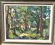 Tableau Huile Paysage Sous Bois Coloriste école Française Xxème