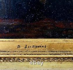 Tableau huile sur bois signé Albert I LUDOVICI (1820-1894)