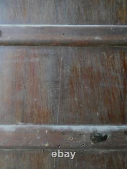 Tableau, huile sur bois, ville, église, cours d'eau, personnage