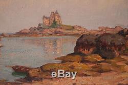 Tableau huile sur panneau Brugairolles 1869-1936 Golfe du Morbihan Bretagne