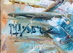 Tableau impressionniste Jean-Paul Ulysse Prix de Rome Bord de mer à Etretat