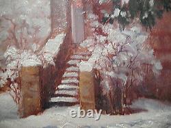 Tableau peinture Emile Wegelin paysage campagne hivernal neige hivers