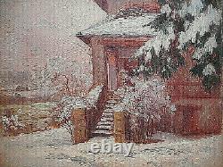 Tableau peinture Emile Wegelin paysage campagne hivernal neige hivers